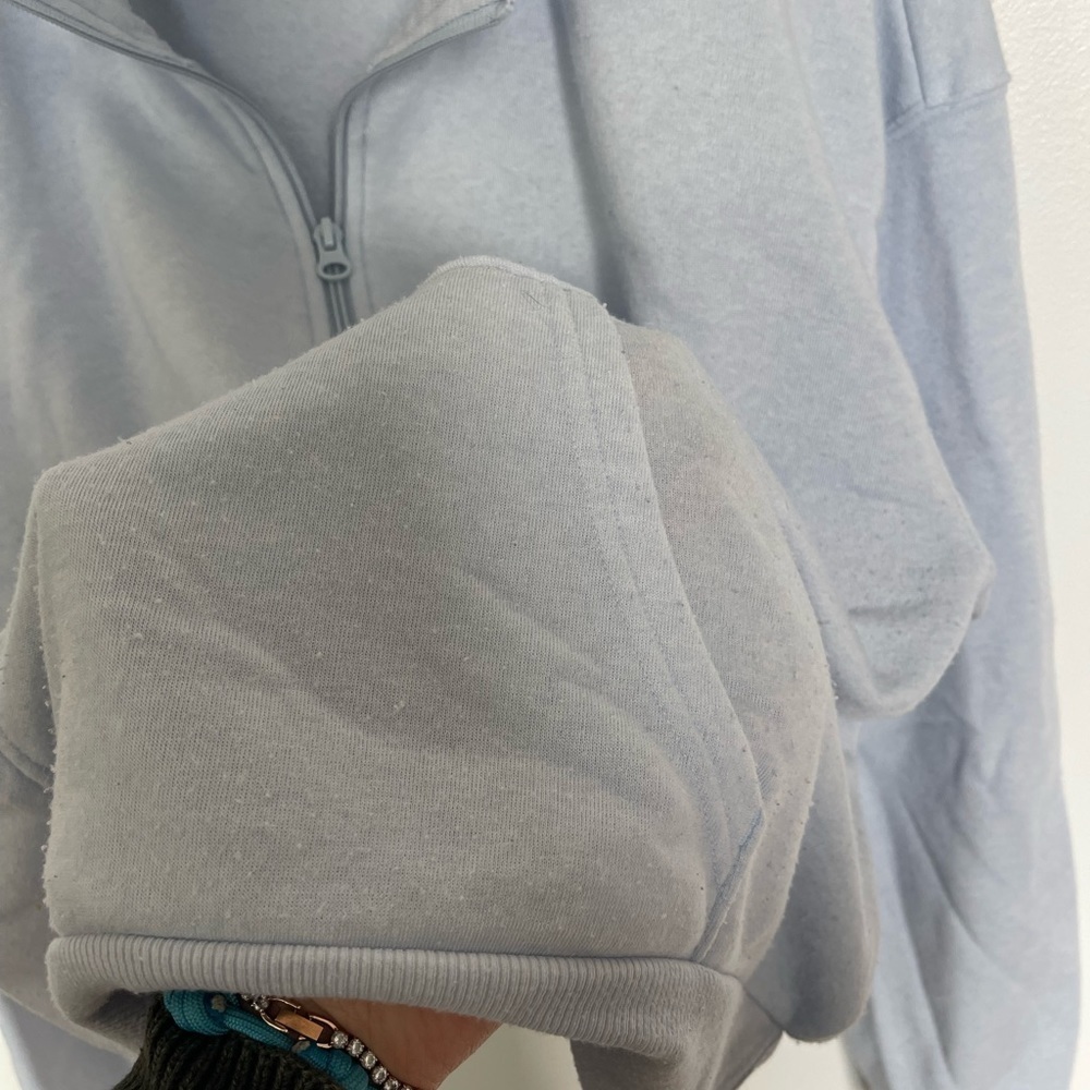 Wild Fable Half Zip Sweatshirt Baby Blue - Picture 7 of 9